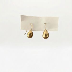 Gold tone pear shape earrings